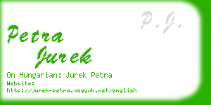 petra jurek business card